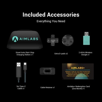De controller wordt geleverd met extra D-pads, een USB-kabel en een 2,4 GHz-dongle.