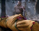 Kratos uit God of War Laufey afgebeeld