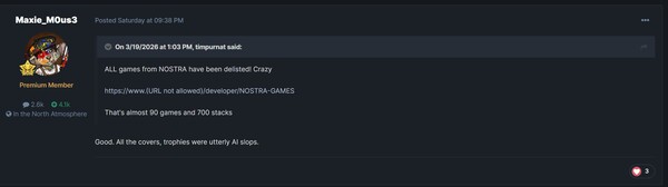 Bericht over PS Store shovelware verwijderen@PSNProfiles