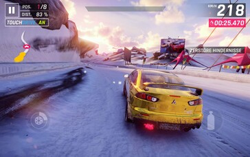 Asphalt 9 op de Samsung Galaxy Tab S9 FE