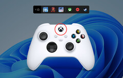 De nieuwe controllerbalk is een versimpelde vorm van de Xbox Game Bar. (Afbeelding bron: Microsoft)