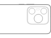 Een "Huawei P70" render. (Bron: Digital Chat Station via Weibo)
