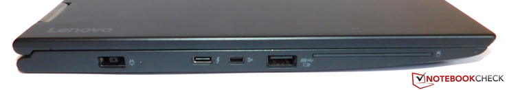 Links: stroom, Thunderbolt 3.0, Mini-Ethernet, USB 3.0