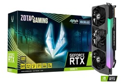 Zotac Gaming GeForce RTX 3090 Ti AMP Extreme Holo GPU. Review unit met dank aan Nvidia India.