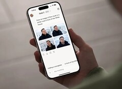 Een gebruiker in interactie met Grok AI via een smartphone (Afbeeldingsbron: Bryan M Wolfe/Digital Trends)
