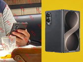 Afgebeeld: Een onlangs uitgelekte foto van de Samsung Galaxy Z Fold 8 Ultra (links), samen met een eerder uitgelekte afbeelding van de behuizing van Alibaba.