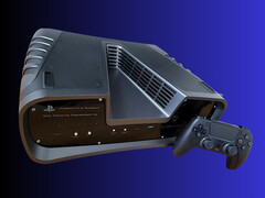 Voorbeeld van een PS5 dev kit (bron: Apart_Shock@r/gaming subreddit met bewerkingen)