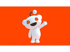 Een promotionele afbeelding voor Reddit&#039;s mascotte Snoo tegen een effen rode achtergrond. (Afbeeldingsbron: Reddit)