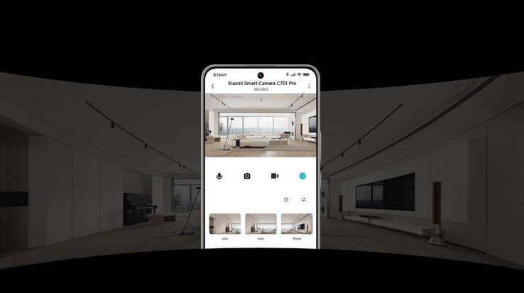 De Xiaomi C701 Pro kan grotere ruimtes bestrijken omdat de twee sensoren pan-en-tilt-functionaliteit hebben