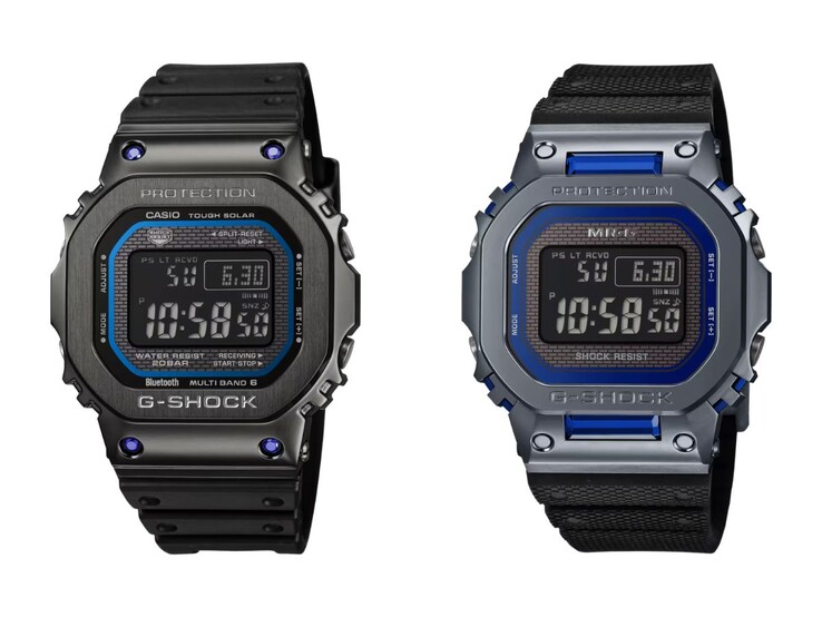 De Casio G-Shock GMWB5000SB-1A2 (links) en MRGB5000SA-2 (rechts)
