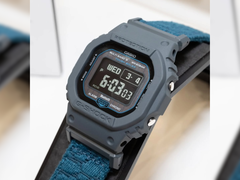 Een close-up van de Casio G-Shock GWBX5600CBG-2 kast en band.