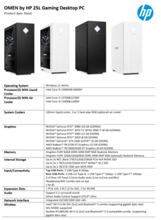 HP Omen 25L specificaties (afbeelding via HP)