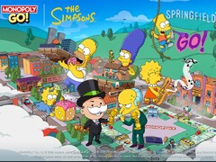 De officiële promo art in Monopoly Go The Simpsons evenement.
