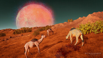 Een afbeelding van dieren in Stranded: Alien Dawn.