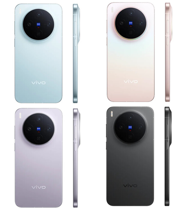 De Vivo X300 in zijn vier kleuren voor de wereldwijde lancering. (Afbeeldingsbron: Vivo)