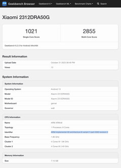 (Afbeeldingsbron: Geekbench)