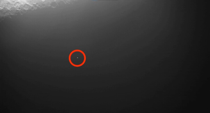 Een screenshot van de inslag op de Maan. (Afbeeldingsbron: Armagh Observatory)