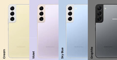 Naar verluidt zal Samsung de Galaxy S23-serie ook in vier kleuren aanbieden. (Beeldbron: Samsung)