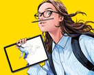 De Wacom MovinkPad is een draagbaar Android tablet met een Wacom Pro Pen 3, ontworpen om tekenen gemakkelijk te maken voor kunstenaars die onderweg zijn. (Afbeeldingsbron: Wacom)