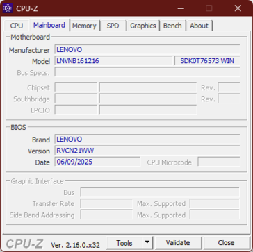 CPU-Z moederbord