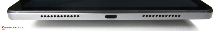 Rechts: Luidspreker, USB-C 2.0, luidspreker