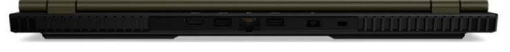 Achterkant: HDMI-poort, USB 3.2 Gen 2 (Type-A) poort, Gigabit Ethernet-poort, USB 3.2 Gen 2 (Type-A) poort, stopcontact, Kensington-slot