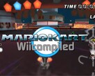 Een schermafbeelding uit Mario Kart Wii, samengesteld