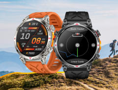 De Rollme GT3S smartwatch (afbeelding) is verkrijgbaar in twee kleuren - zwart en zilver - met respectievelijk zwarte en oranje siliconen bandjes. (Afbeeldingsbron: Rollme)
