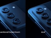 Samsung's vermeende zoom-upgrade vs. een conventionele periscope len. (Afbeeldingsbron: SK via YouTube)