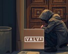 Een dief bij de deuropening houdt een levering van een Steam Machine in de gaten