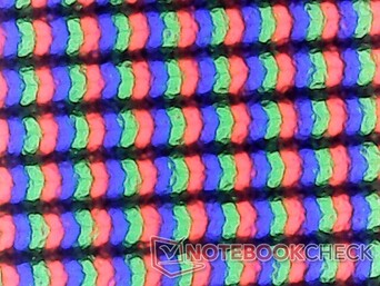 Matte subpixel array. Afbeeldingen zijn net iets korreliger dan een glanzend alternatief, maar niet korrelig genoeg om een grote afleiding te zijn