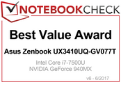 Best Value Award in juni 2017: Asus Zenbook UX3410UQ