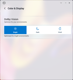 Dolby Vision-opties voor het instellen van kleurverzadiging