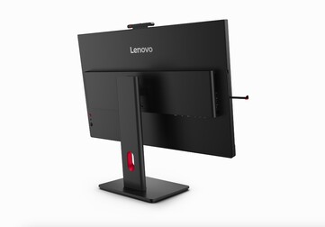Achterkant van de nieuwe Lenovo ThinkVision T32UD-monitor.