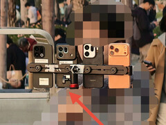 De geruchtmakende Oppo Find X9s Pro naast zijn Find X9 broers en zussen en een iPhone 17 Pro Max. (Afbeeldingsbron: via Weibo)