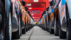 MG4 EV's klaar voor verzending (Afbeelding: SAIC)