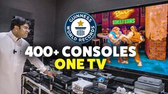 Ibrahim Al-Nasser moest meerdere KVM-switches gebruiken om 444 consoles op één tv aan te sluiten (bron: Guinness World Records)