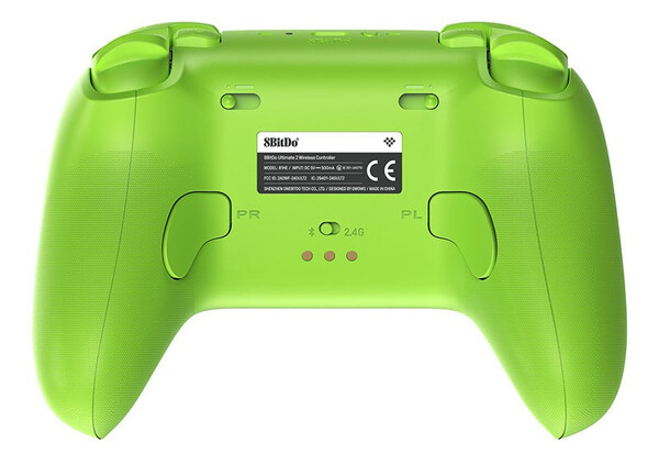 De 8BitDo Ultimate 2 draadloze controller heeft een fysieke schakelaar op de achterkant om te wisselen tussen Bluetooth- en 2,4GHz-modi. (Afbeeldingsbron: 8BitDo)