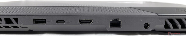 Back: USB-A 3.2 Gen. 1, USB-C 3.2 Gen. 2 (with DisplayPort and Power Delivery), HDMI 2.0b, Gigabit LAN port, power supply