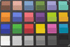 ColorChecker Passport: de onderste helft van elk kleurvlak is de referentiekleur