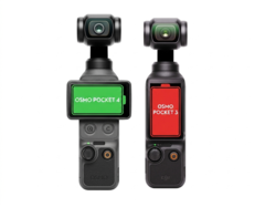Osmo Pocket 4 (links) heeft aanzienlijk langere looptijden dan Osmo Pocket 3 (rechts).