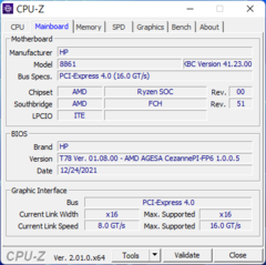 CPU-Z moederbord