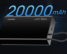 De SuperCharge-powerbank heeft een nominale capaciteit van 20.000 mAh. Afgebeeld: een promotiefoto waarop de voorkant te zien is.