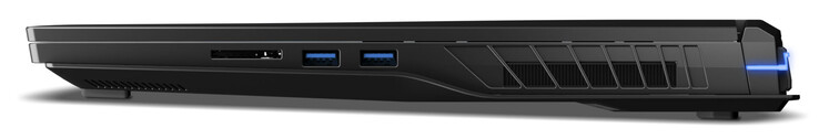 Rechts: SD-kaartlezer, 2x USB 3.2 Gen 1 Type-A