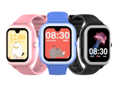 Het Rogbid K1 smarwatch is verkrijgbaar in drie kleuren - roze, blauw en zwart (afgebeeld). (Afbeeldingsbron: Rogbid)