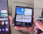 Een werkende Galaxy Z Flip 7 verschijnt in een gelekte hands-on video, die vrij snel werd verwijderd (Afbeeldingsbron: @andrei_eclynoh)