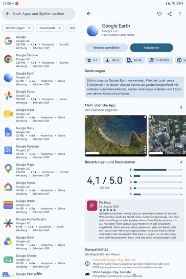 U vindt alle Google-apps in de Aurora Store.