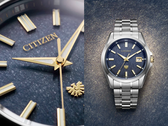 Een close-up van het nieuwe The Citizen horloge naast het hele horloge.