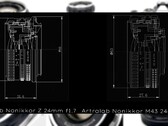De NONIKKOR 24 mm f/1.7-objectieven van ArtraLabs krijgen hetzelfde retrodesign en dezelfde handmatige scherpstelling als de vorige 35 mm-versies. (Beeldbron: Plastic Photo op YouTube / ArtraLab - bewerkt)
