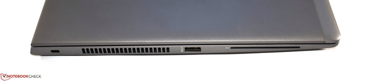 Links: Kensington Lock, USB 3.0 Type-A-poorten, SmartCard-lezer